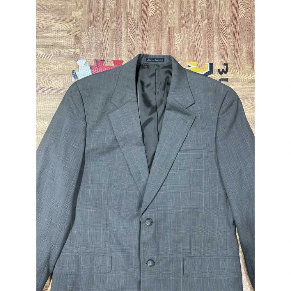 Savile‎ Row S/R Suit coat green windowpane L42